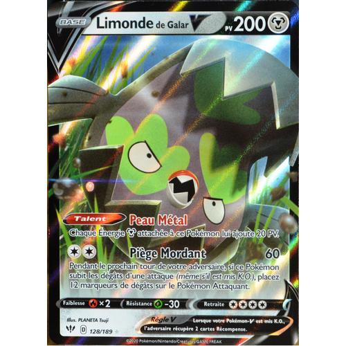 Carte Pokémon 128/189 Limonde De Galar-V Eb03 - Epée Et Bouclier - Ténèbres Embrasées Neuf Fr