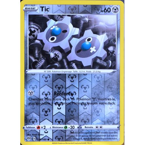 Carte Pokémon 125/189 Tic - Reverse Eb03 - Epée Et Bouclier - Ténèbres Embrasées Neuf Fr