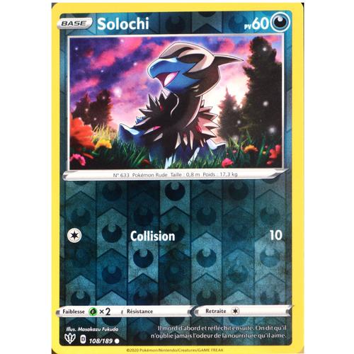 Carte Pokémon 108/189 Solochi - Reverse Eb03 - Epée Et Bouclier - Ténèbres Embrasées Neuf Fr