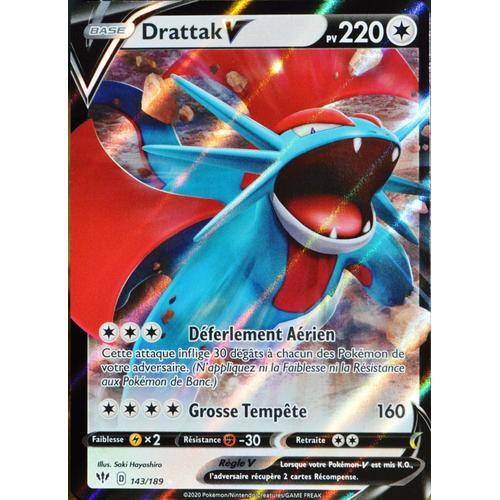 Carte Pokémon 143/189 Drattak-V Eb03 - Epée Et Bouclier - Ténèbres Embrasées Neuf Fr