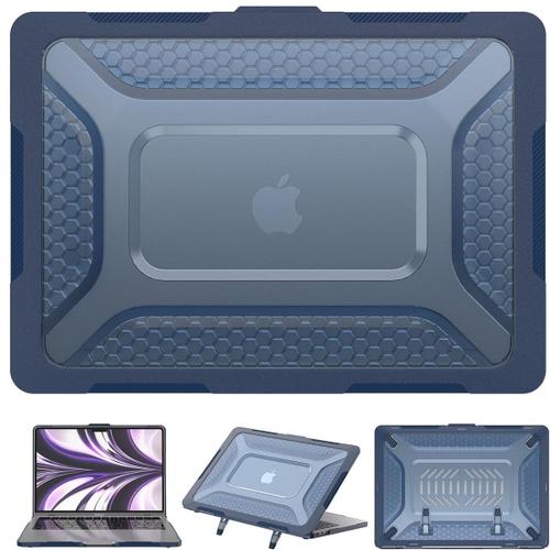 Coque Life Armor pour MacBook Air 13.6"" M2 2022 A2681 bleu