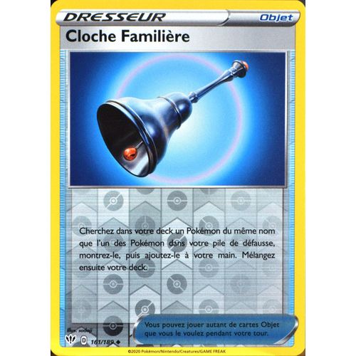 Carte Pokémon 161/189 Cloche Familière - Reverse Eb03 - Epée Et Bouclier - Ténèbres Embrasées Neuf Fr