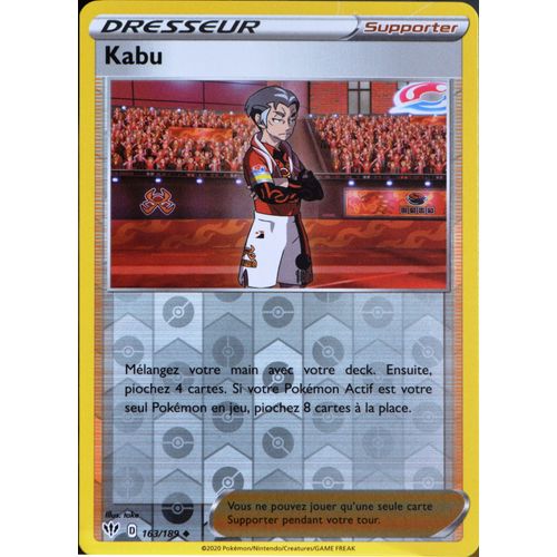 Carte Pokémon 163/189 Kabu - Reverse Eb03 - Epée Et Bouclier - Ténèbres Embrasées Neuf Fr
