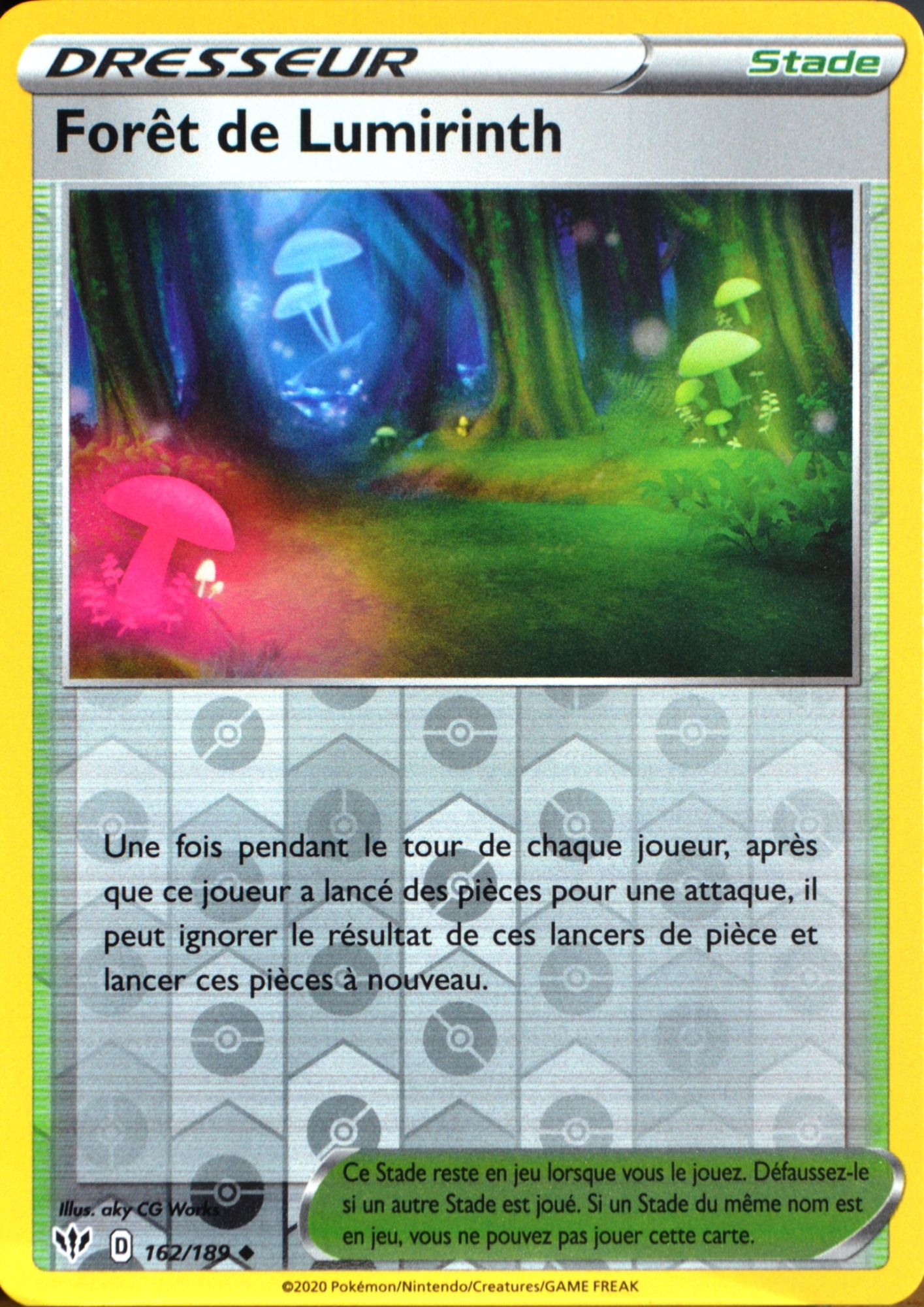 Carte Pokémon 162/189 Forêt De Lumirinth - Reverse Eb03 - Epée Et Bouclier - Ténèbres Embrasées Neuf Fr