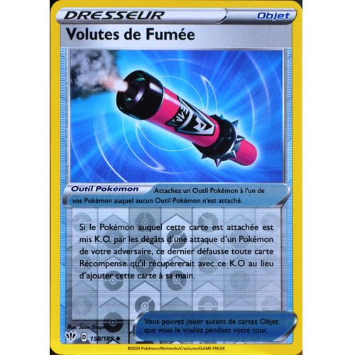 Carte Pokémon 158/189 Volutes De Fumée - Reverse Eb03 - Epée Et Bouclier - Ténèbres Embrasées Neuf Fr