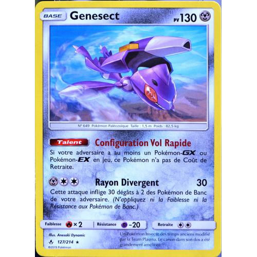 Carte Pokémon 127/214 Genesect Sl10 - Soleil Et Lune - Alliance Infaillible Neuf Fr