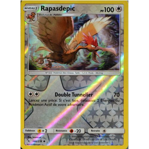 Carte Pokémon 146/214 Rapasdepic - Reverse Sl10 - Soleil Et Lune - Alliance Infaillible Neuf Fr