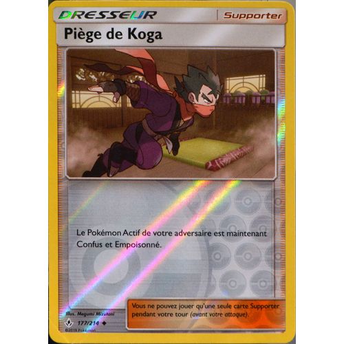 Carte Pokémon 177/214 Piège De Koga - Reverse Sl10 - Soleil Et Lune - Alliance Infaillible Neuf Fr
