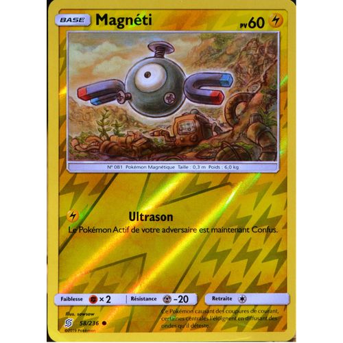 Carte Pokémon 58/236 Magnéti - Reverse Sl11 - Soleil Et Lune - Harmonie Des Esprits Neuf Fr