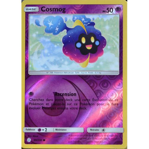 Carte Pokémon 99/236 Cosmog - Reverse Sl12 - Soleil Et Lune - Eclipse Cosmique Neuf Fr