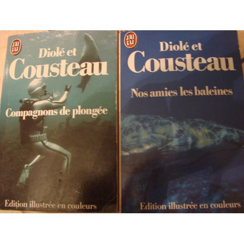 Diole Et Cousteau, Compagnons De Plongee, Nos Amies Les Baleines, Illustrée, Lot De 2 Livres