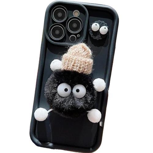 Coque Peluche 3d Pour Iphone Xr Noir