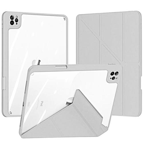 Coque Crystal Folio Origami Pour Ipad Pro 11 2021 3 Eme Generation Gris