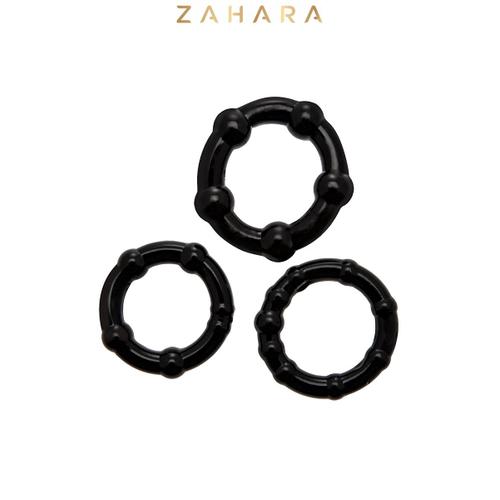 Set 3 Cockrings Noir