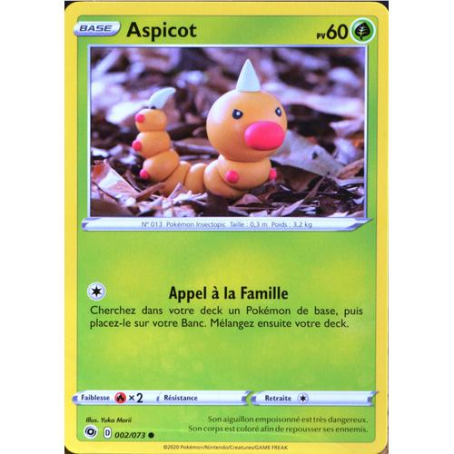 Carte Pokémon 002/073 Aspicot ? Eb3.5 La Voie Du Maître Neuf Fr