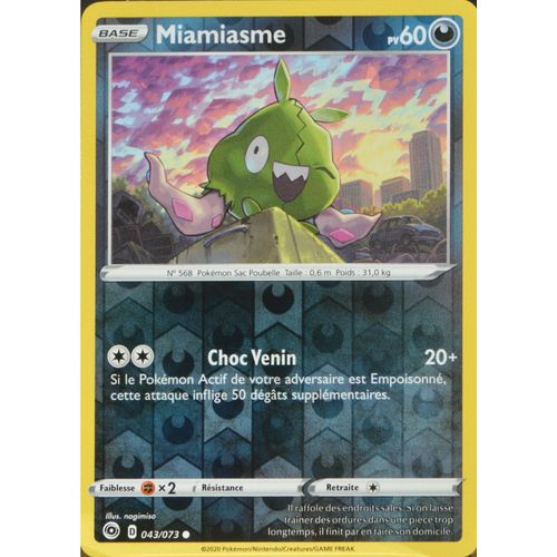 Carte Pokémon 043/073 Miamiasme ? - Reverse Eb3.5 La Voie Du Maître Neuf Fr