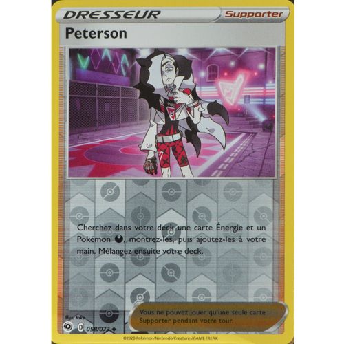 Carte Pokémon 058/073 Peterson ? - Reverse Eb3.5 La Voie Du Maître Neuf Fr