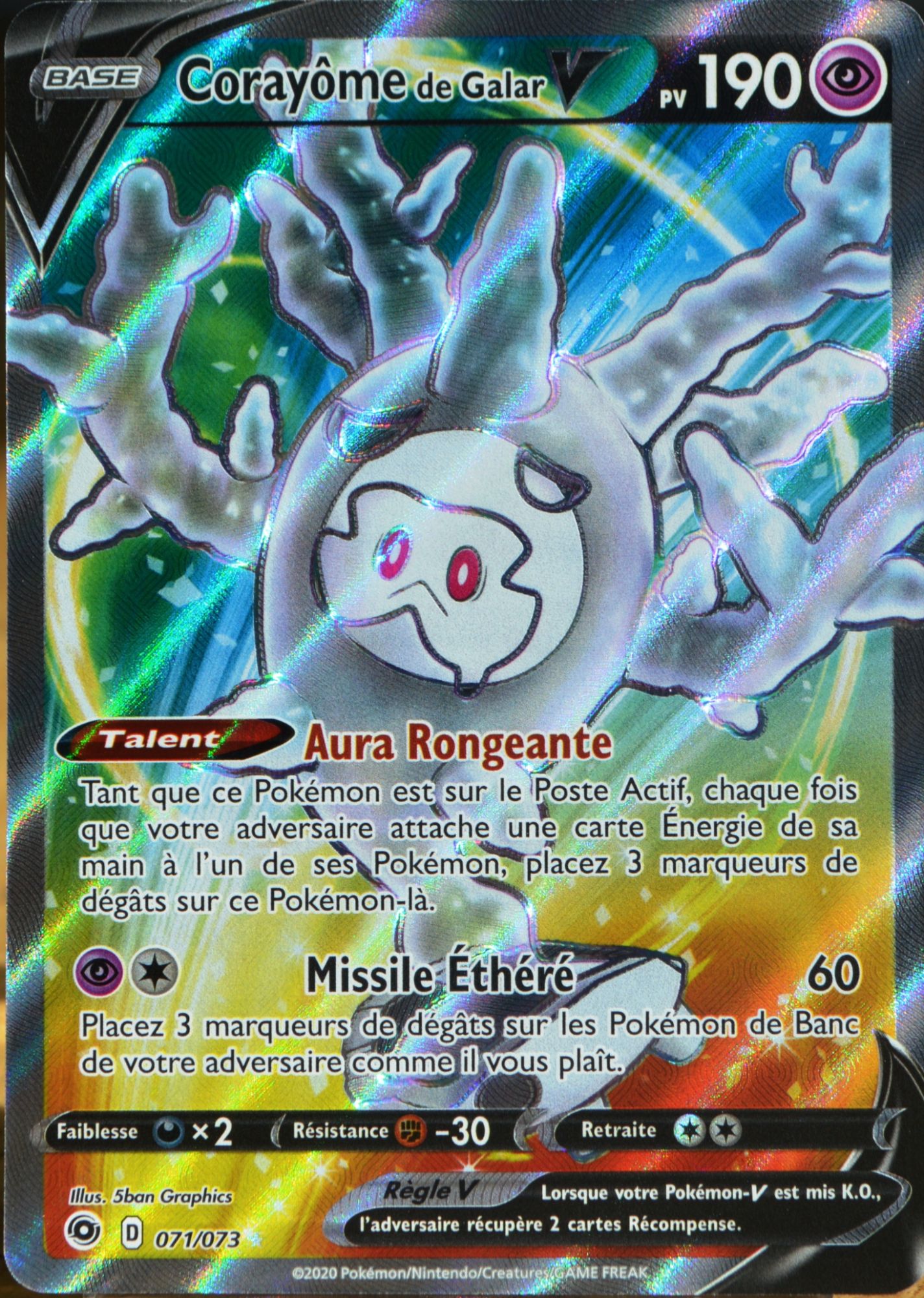 Carte Pokemon 071 073 Corayome De Galar V U Eb3 5 La Voie Du Maitre Neuf Fr Rakuten
