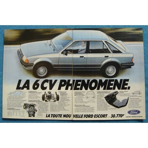 Publicité Papier - Voiture Ford Escort De 1980