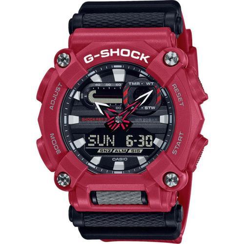 Casio Montre Rouge Analogique - Digital Hommes G-Shock Ga-900-4aer