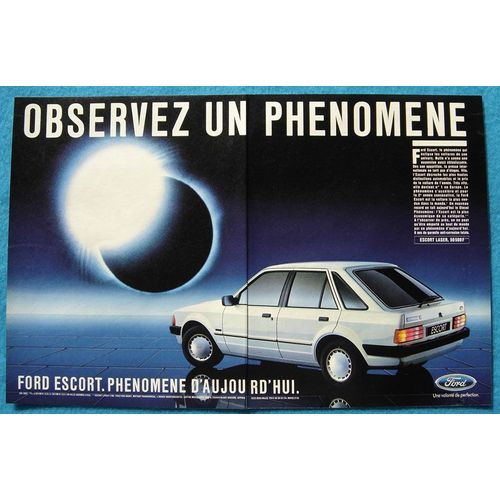 Publicité Papier - Voiture Ford Escort De 1984