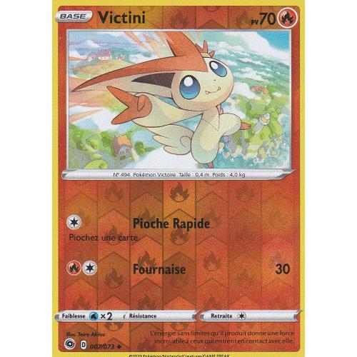 Carte Pokemon - Victini - 007/073 - Reverse - Épée Et Bouclier 3,5 La Voie Du Maitre