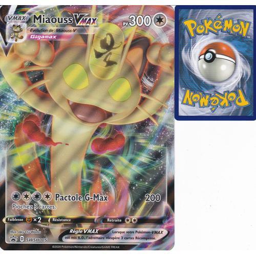 Carte Pokemon - Miaouss Vmax - Jumbo - Swsh005 - Ultra-Rare