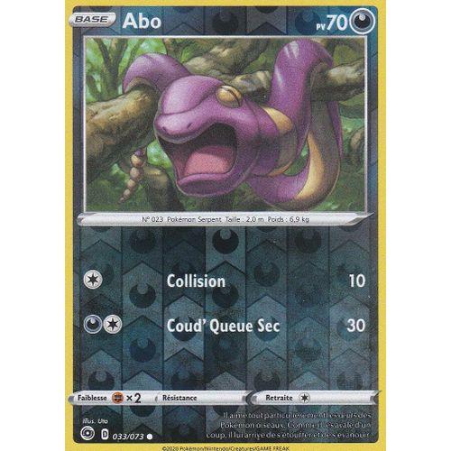 Carte Pokemon - Abo - 033/073 - Holo-Reverse - Épée Et Bouclier 3,5 La Voie Du Maitre