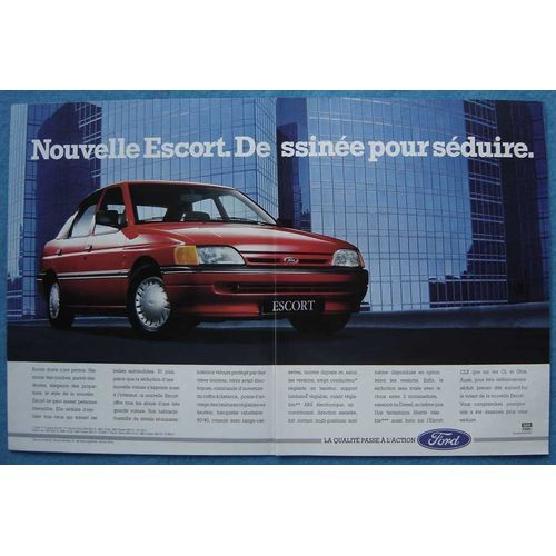 Publicité Papier - Voiture Ford Escort De 1990