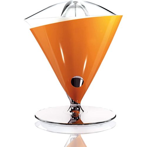 Bugatti, Vita, Presse-Agrumes Électrique Avec Carafe En Verre Trempé Soufflé Incluse, Capacité 0,6 Litre, Filtre En Acier Inoxydable, 80 W, Couleur Orange