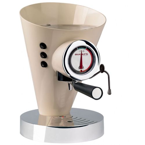 Bugatti, Diva Evolution, Machine À Café Expresso Et Cappuccino, Pour Café Moulu Et Dosettes, Fonction Vapeur Non-Stop, 15 Bar, 950 W, Capacité 0,8 Litre, Design Élégant, Couleur Crème