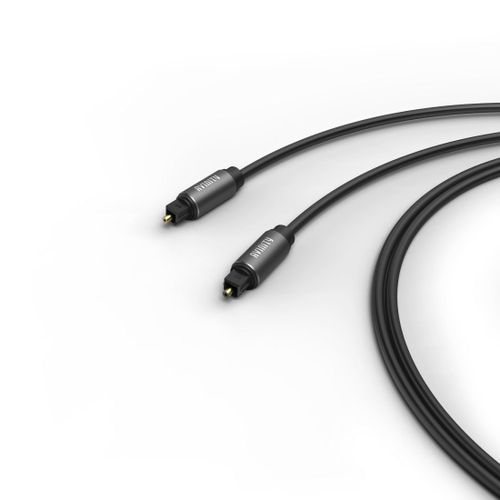 Câble audio à fibres optiques, connecteur ODT (Toslink), métal., 2,0 m