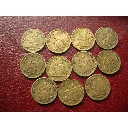 50 Centimes Commerce Industrie Lot:Série Complète Avec Des Variétés De1921a1929