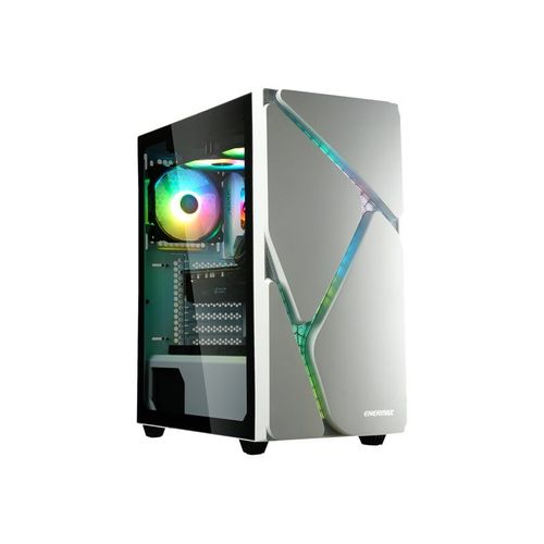 Enermax MarbleShell MS30 - Mid tower - ATX - panneau latéral fenêtré (verre trempé) - blanc - USB/Audio