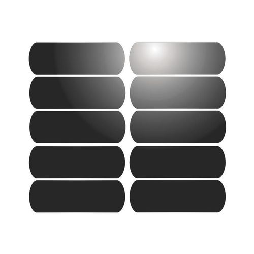 10 Bandes Adhésives Réfléchissantes Pour Signalisation Sur Casque 6x2 Cm Noir Réfléchissant