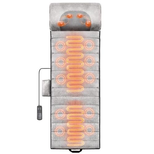 Coussin De Massage-Vevor-Consommation Électrique<40w-Masseur De Cou Shiatsu, Coussin Chauffant 10 Moteurs De Vibration 2 Rouleaux