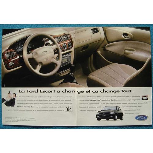 Publicité Papier - Voiture Ford Escort De 1995