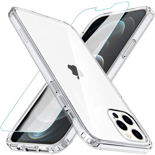 Coque Silicone + Vitre Protection Ecran Pour Apple Iphone 12 Little Boutik®