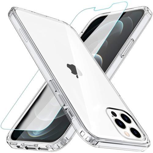 Coque Silicone + Vitre Protection Ecran Pour Apple Iphone 12 Pro Max Little Boutik®