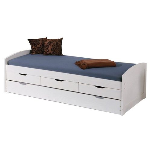 Lit Banquette Enfant En Bois "Rob" 90x200cm Blanc