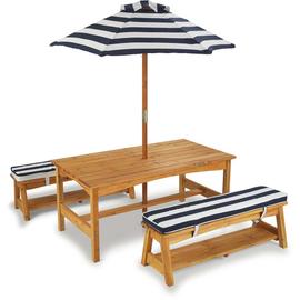 Table à pique-nique et parasol enfants 79x90x60cm Acacia solide