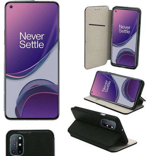 Oneplus 8t 5g Etui Noir Protection Portefeuille À Rabat Avec Porte Cartes - Housse One Plus 8t 2020 Noire Folio Coque Silicone Antichoc Smartphone - Accessoires Pochette Case