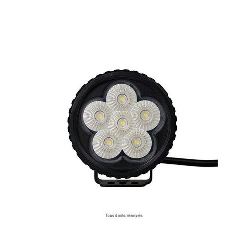 Kyoto - Projecteur Rond Moto 6 Led 18w 1200 Lum, Epistarrière Led, Ce Rohs Dim: 89.9 X 60mm