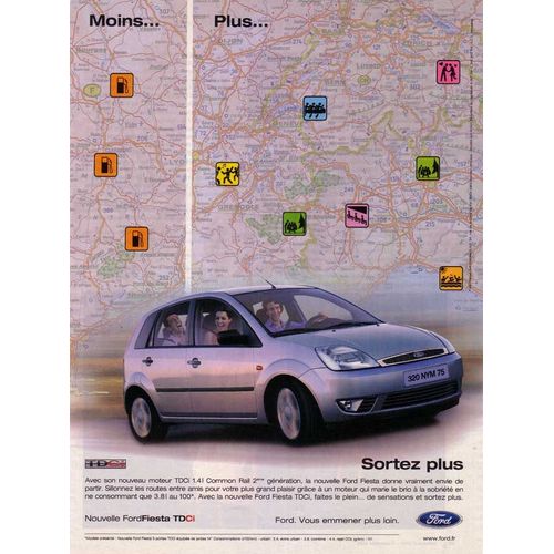 Publicité Papier - Voiture Ford Fiesta De 2002