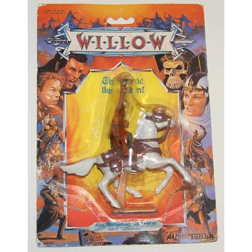 Willow Tonka Figurine Du Film Rare (1988) Airk Thaughbaer With Horse Guerrier À Cheval