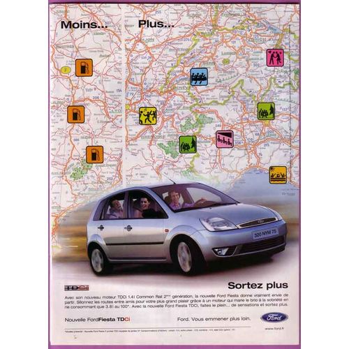 Publicité Papier - Voiture Ford Fiesta De 2002