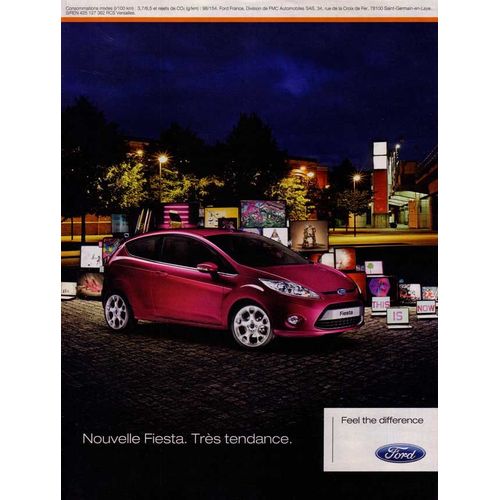 Publicité Papier - Voiture Ford Fiesta De 2008