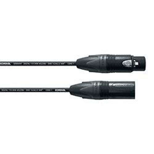 Cordial CDX5-1 - Câble DMX 5 points 3 connectés XLR mâle-XLR femelle 5 m