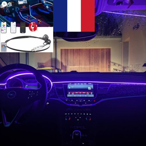 Led 110 Cm Usb Pour Voiture, Ruban Led, Acrylique, Rvb, Intérieur De Voiture, Néon