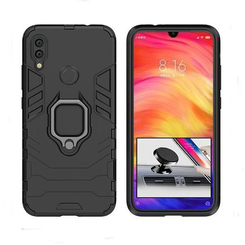 Kit Support Magnétique De Voiture + Coque 3x1 Military Defender Pour Xiaomi Redmi 7